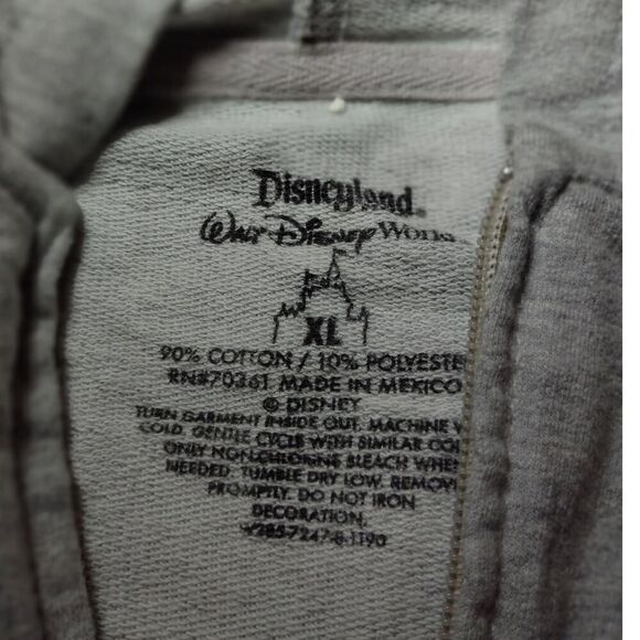 Disney Grumpy Snow White Women's Gray Zip Up Graphics Hoodie - XL - Picture 4 of 4